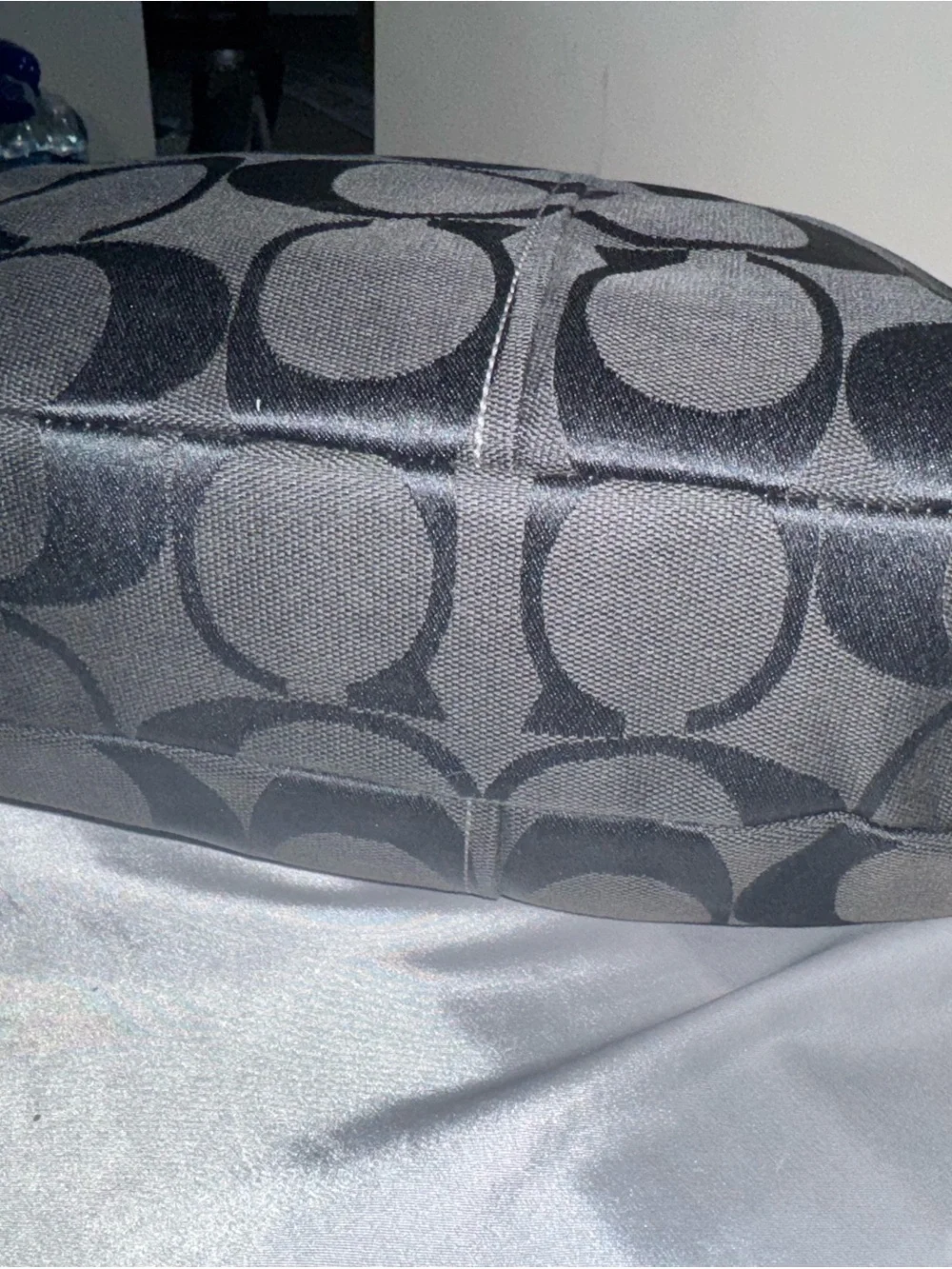 Coach Signature Hobo Bag in Charcoal/Black